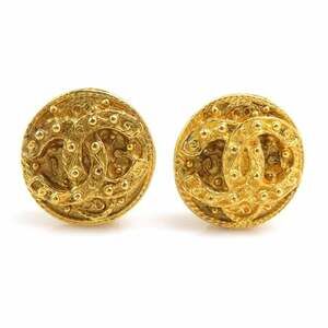 Chanel CHANEL Earrings Vintage Metal Gold Women's 56696j